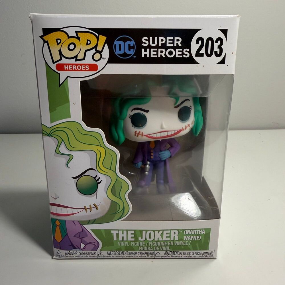 FUNKO POP! DC SUPER HEROES #203 THE JOKER (MARTHA WAYNE) HOT TOPIC EXCLUSIVE